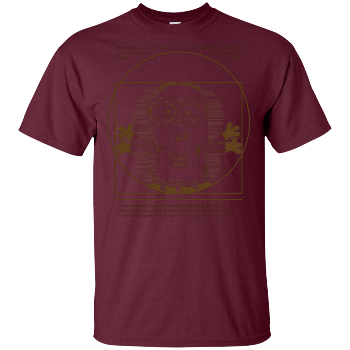 T-Shirts Maroon / S Vitruvian Minion T-Shirt