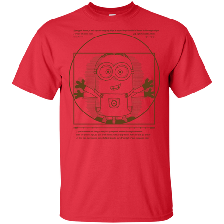 T-Shirts Red / S Vitruvian Minion T-Shirt