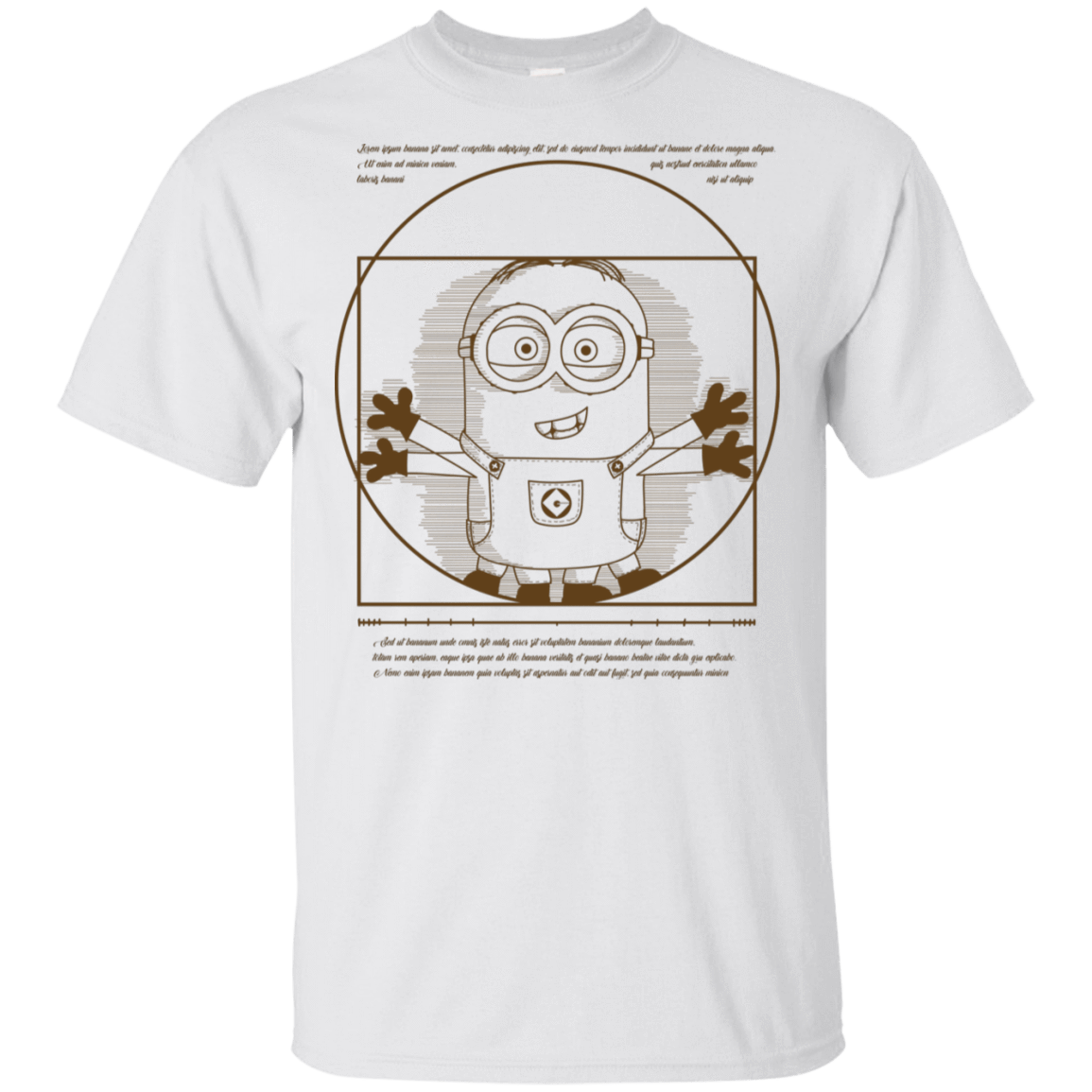 T-Shirts White / S Vitruvian Minion T-Shirt