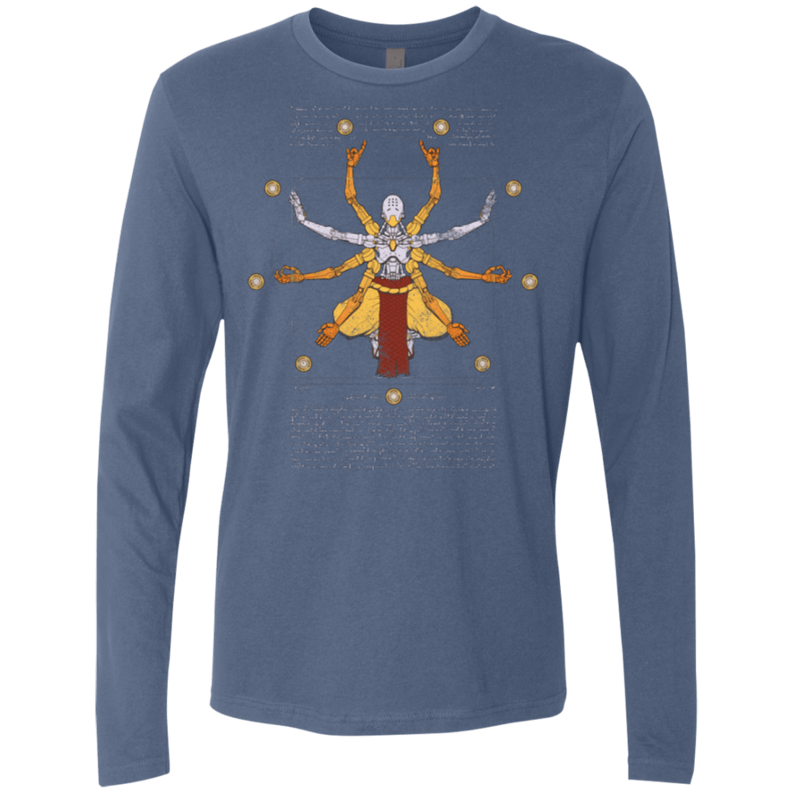 T-Shirts Indigo / Small Vitruvian Omnic Men's Premium Long Sleeve