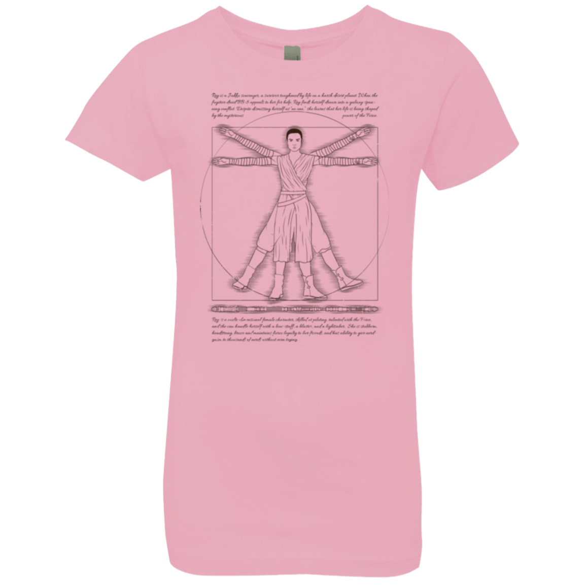 T-Shirts Light Pink / YXS Vitruvian Rey Girls Premium T-Shirt