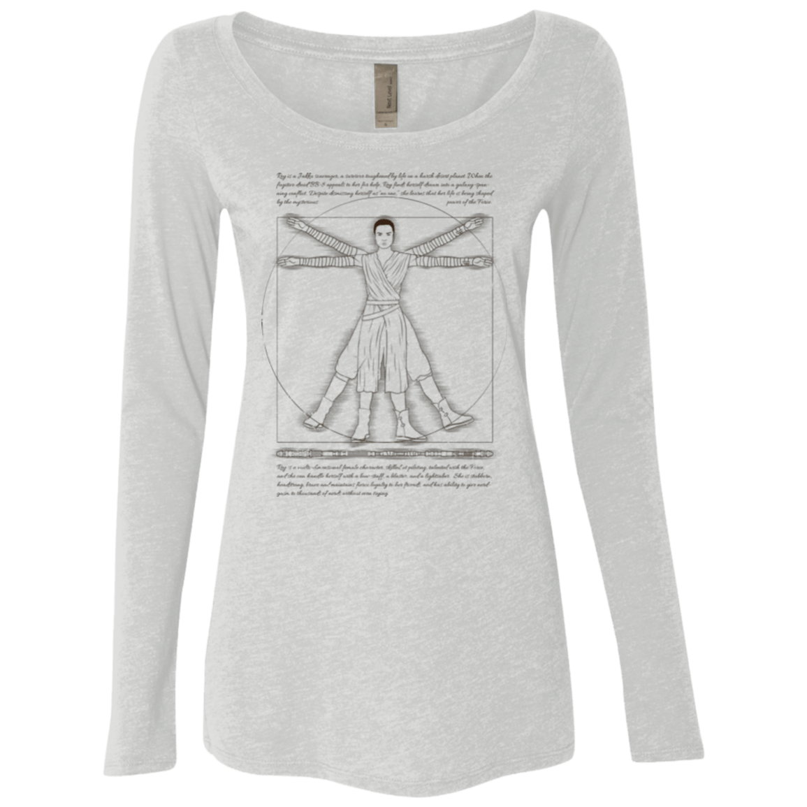 T-Shirts Heather White / Small Vitruvian Rey Women's Triblend Long Sleeve Shirt