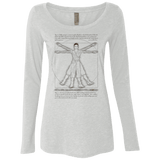 T-Shirts Heather White / Small Vitruvian Rey Women's Triblend Long Sleeve Shirt