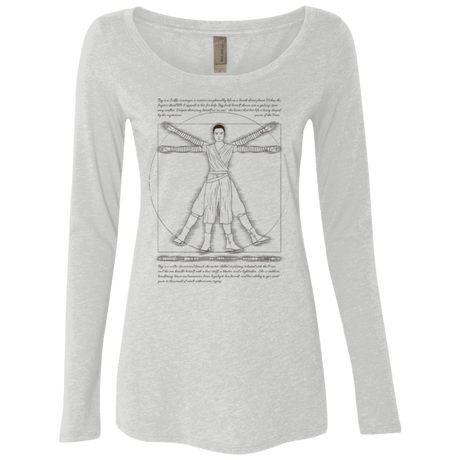 T-Shirts Heather White / Small Vitruvian Rey Women's Triblend Long Sleeve Shirt