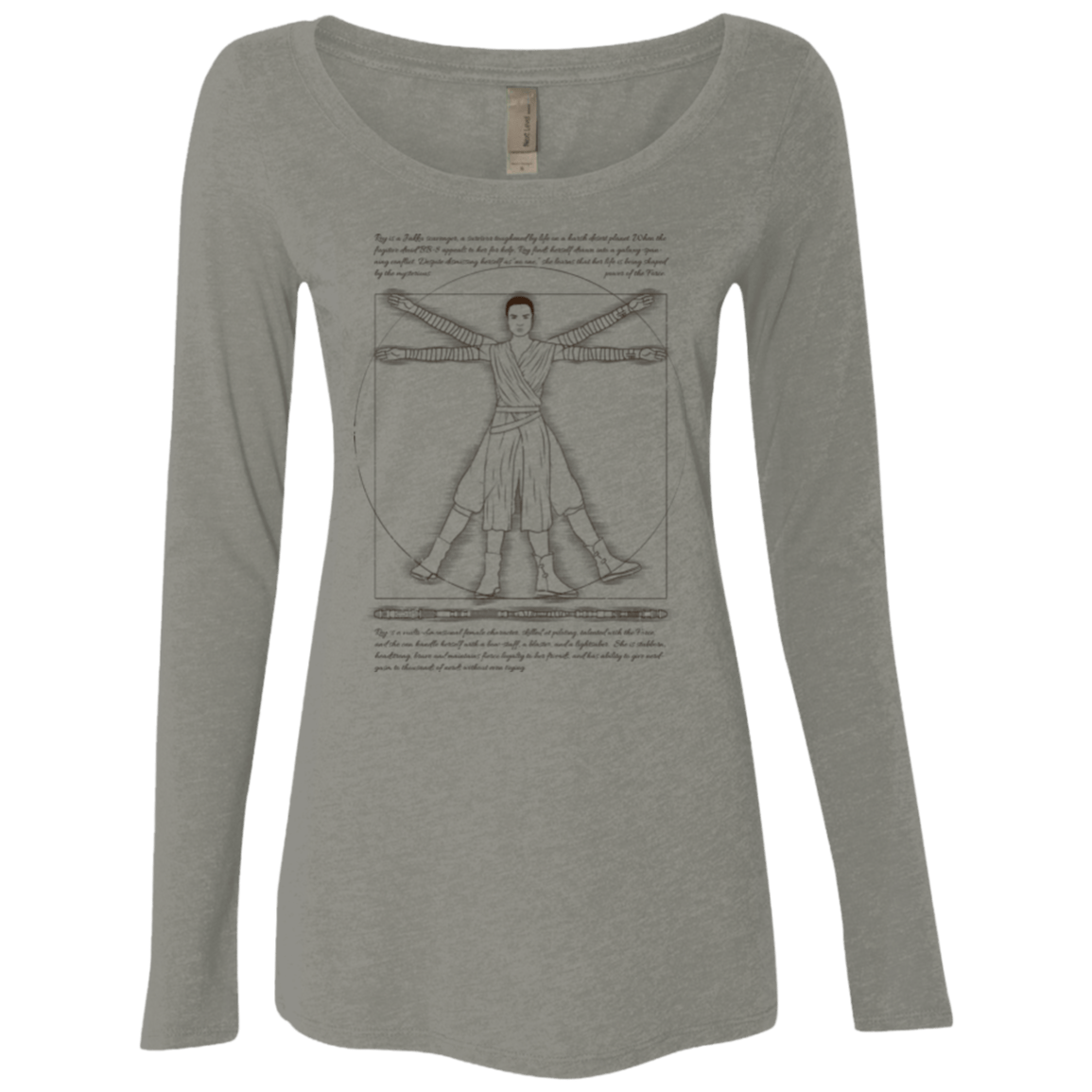 T-Shirts Venetian Grey / Small Vitruvian Rey Women's Triblend Long Sleeve Shirt