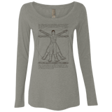 T-Shirts Venetian Grey / Small Vitruvian Rey Women's Triblend Long Sleeve Shirt