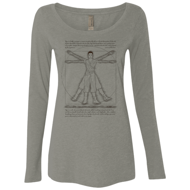 T-Shirts Venetian Grey / Small Vitruvian Rey Women's Triblend Long Sleeve Shirt