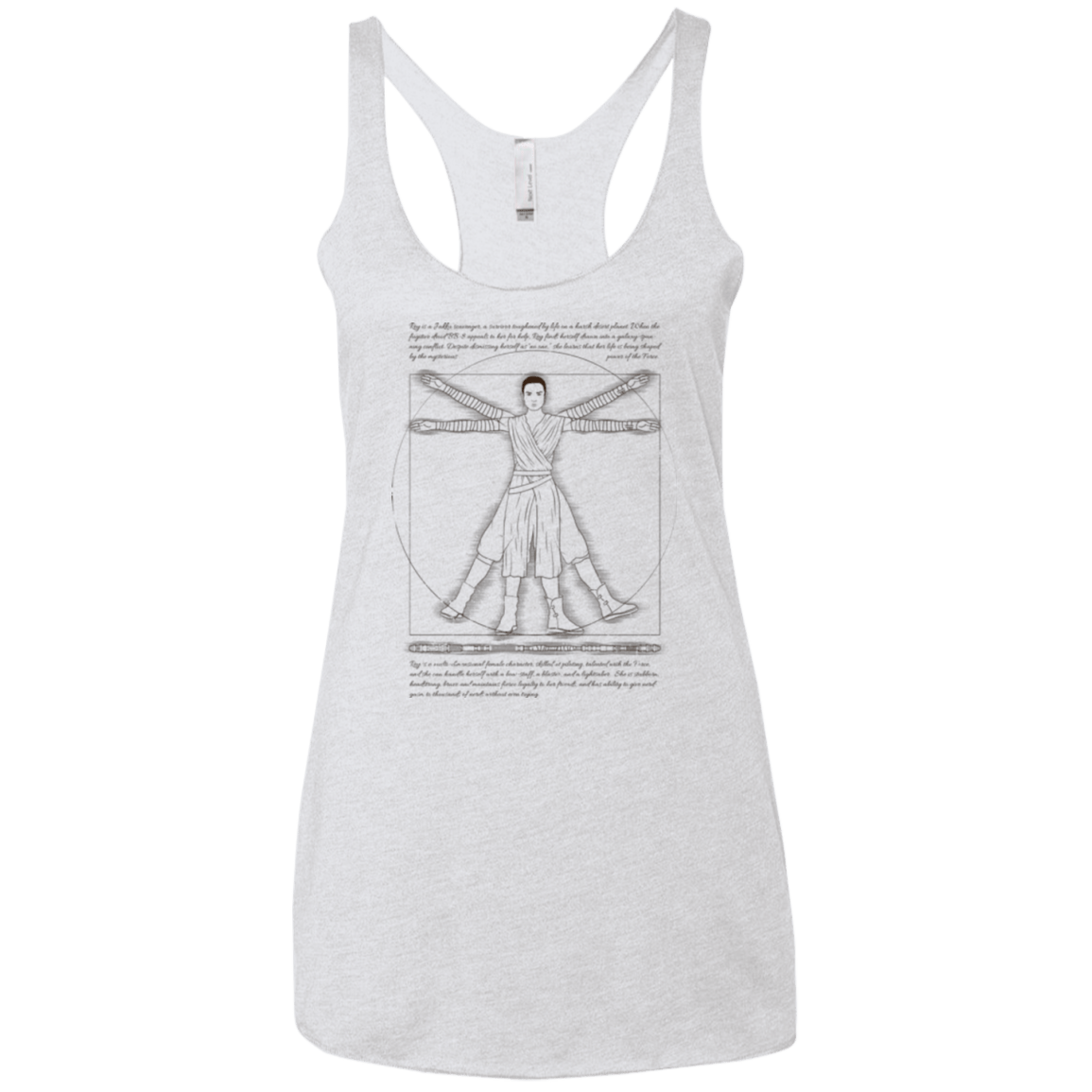 T-Shirts Heather White / X-Small Vitruvian Rey Women's Triblend Racerback Tank