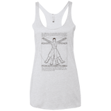 T-Shirts Heather White / X-Small Vitruvian Rey Women's Triblend Racerback Tank