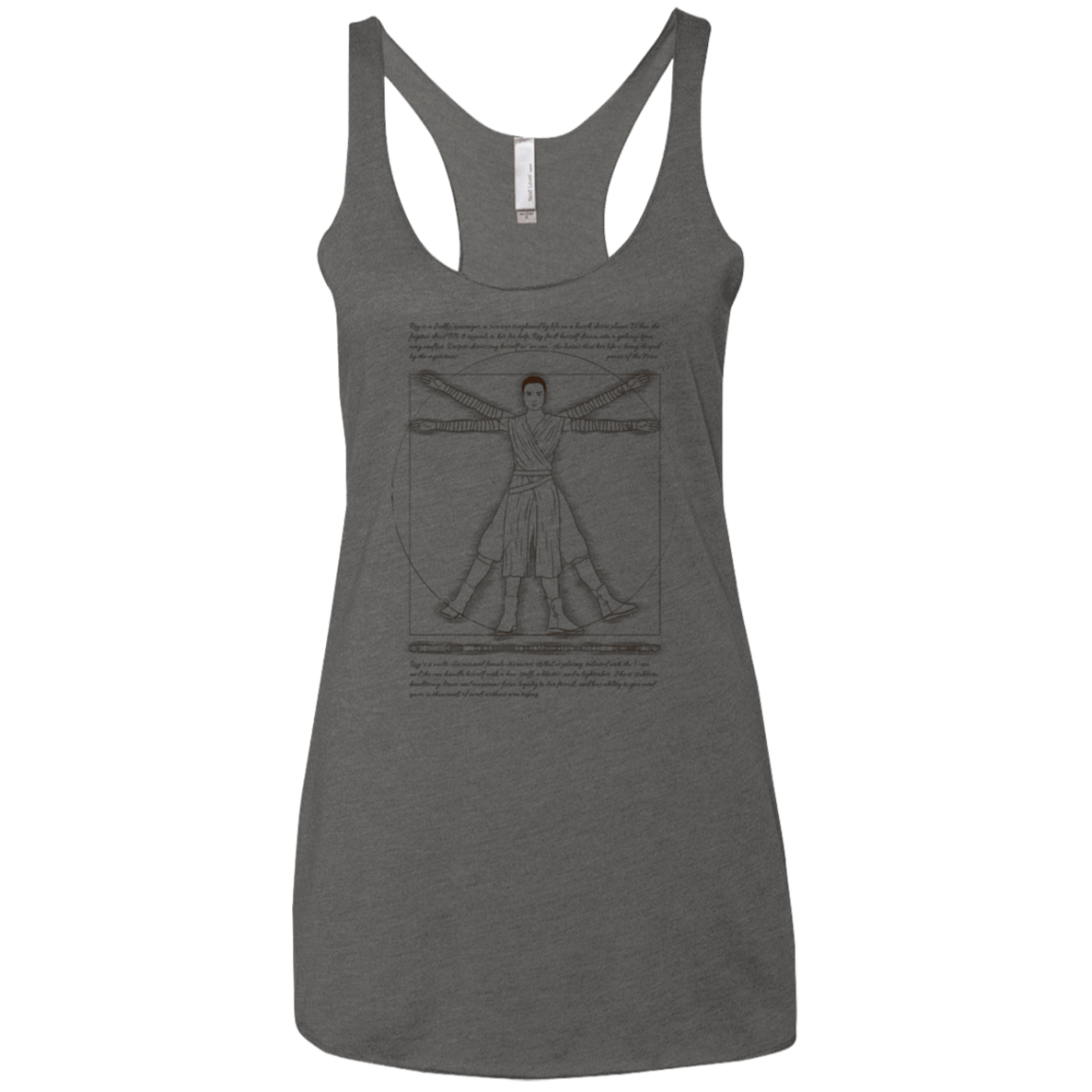 T-Shirts Premium Heather / X-Small Vitruvian Rey Women's Triblend Racerback Tank