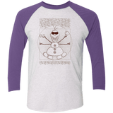 T-Shirts Heather White/Purple Rush / X-Small Vitruvian Summer Men's Triblend 3/4 Sleeve