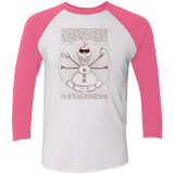 T-Shirts Heather White/Vintage Pink / X-Small Vitruvian Summer Men's Triblend 3/4 Sleeve