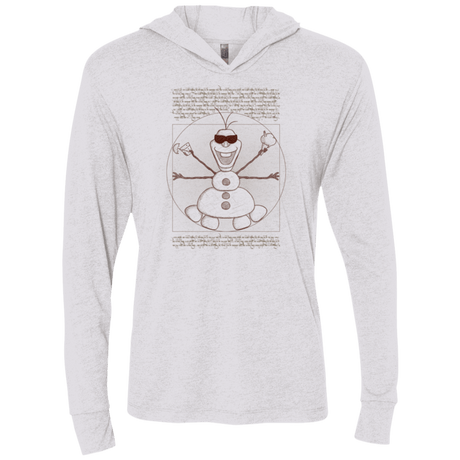 T-Shirts Heather White / X-Small Vitruvian Summer Triblend Long Sleeve Hoodie Tee