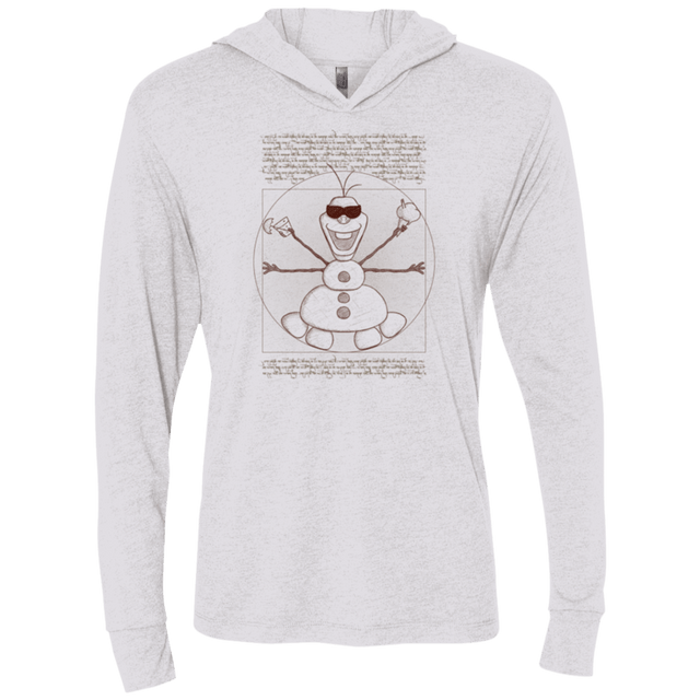 T-Shirts Heather White / X-Small Vitruvian Summer Triblend Long Sleeve Hoodie Tee