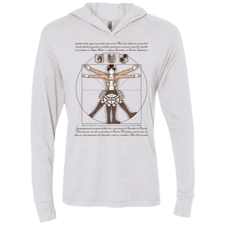 T-Shirts Heather White / X-Small VITRUVIAN TRAINEE Triblend Long Sleeve Hoodie Tee