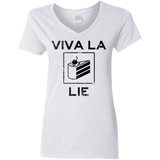 T-Shirts White / S Viva La Lie Women's V-Neck T-Shirt