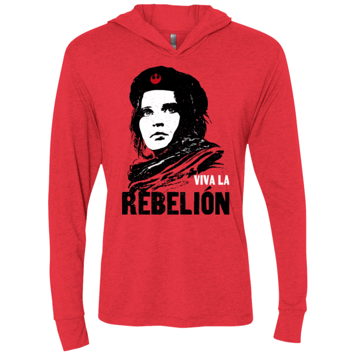 T-Shirts Vintage Red / X-Small Viva la Rebelion Triblend Long Sleeve Hoodie Tee