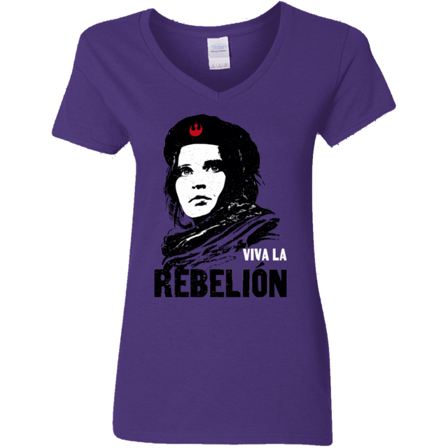 T-Shirts Purple / S Viva la Rebelion Women's V-Neck T-Shirt