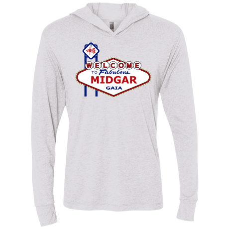 T-Shirts Heather White / X-Small Viva Midgar Triblend Long Sleeve Hoodie Tee