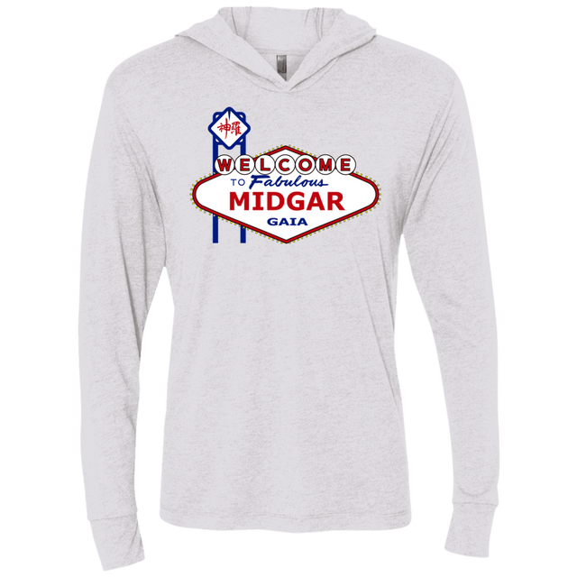 T-Shirts Heather White / X-Small Viva Midgar Triblend Long Sleeve Hoodie Tee