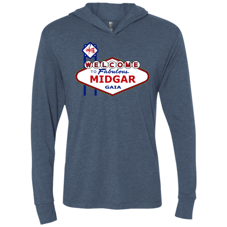 T-Shirts Indigo / X-Small Viva Midgar Triblend Long Sleeve Hoodie Tee