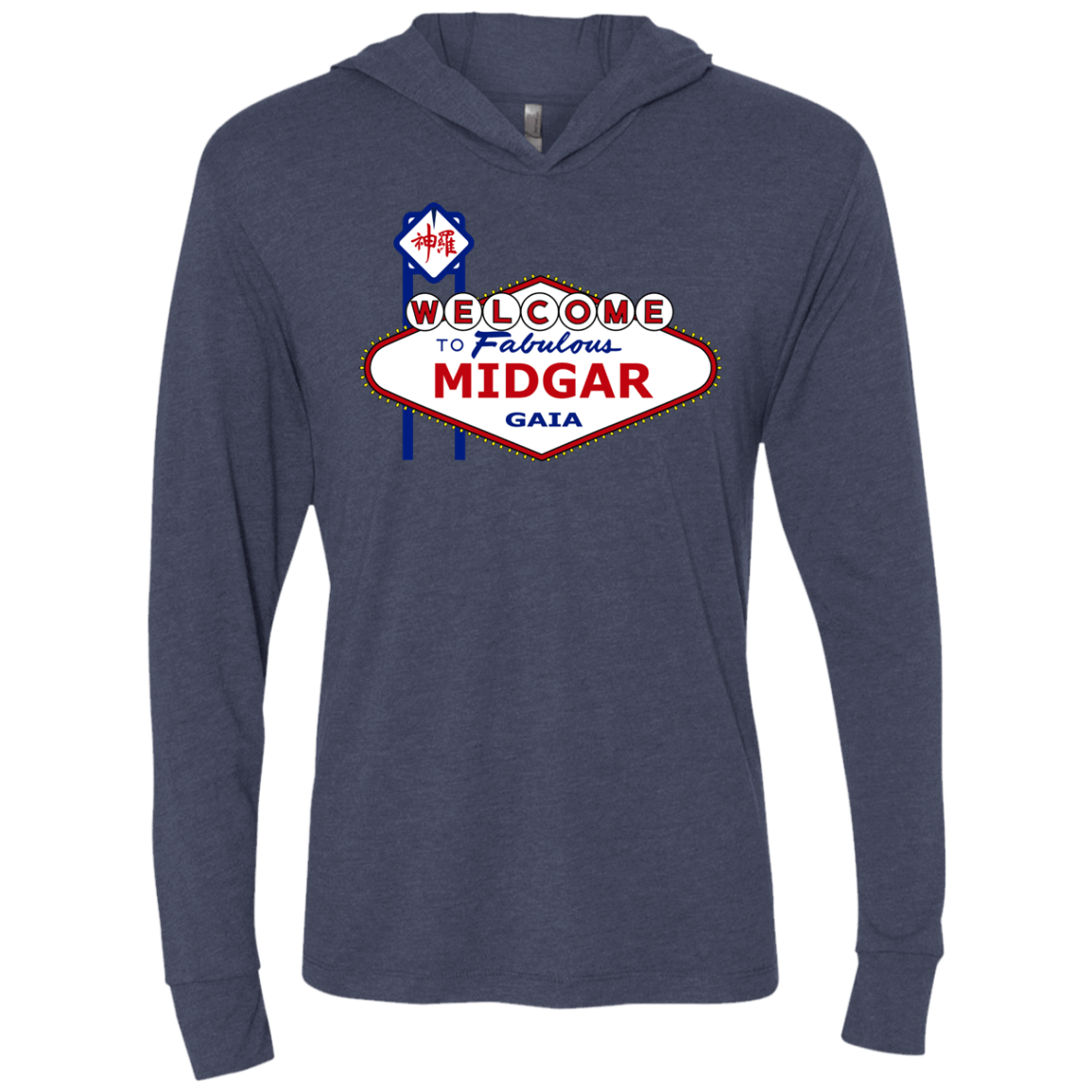 T-Shirts Vintage Navy / X-Small Viva Midgar Triblend Long Sleeve Hoodie Tee