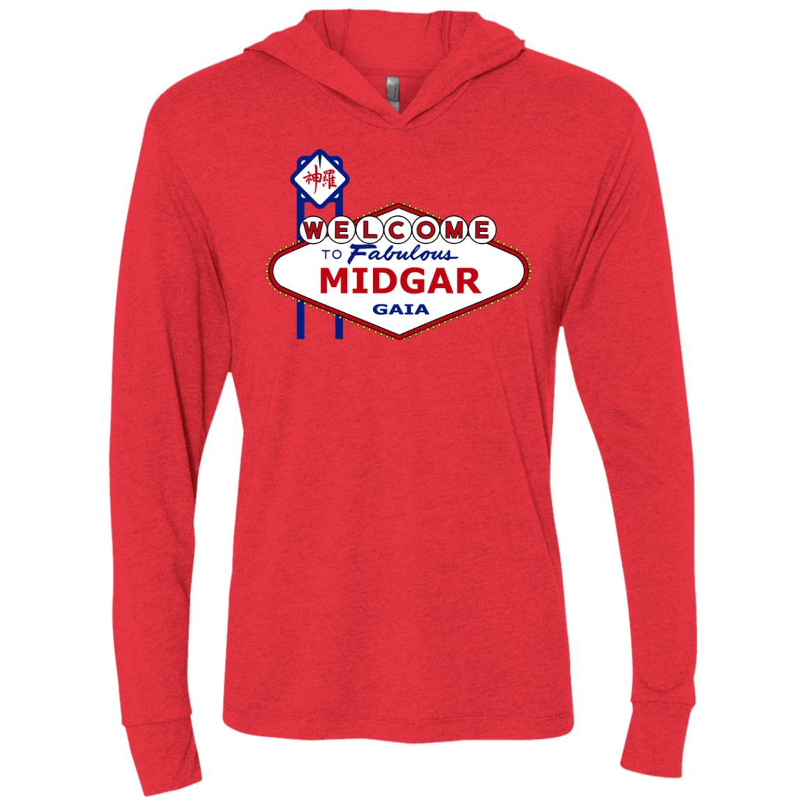 T-Shirts Vintage Red / X-Small Viva Midgar Triblend Long Sleeve Hoodie Tee