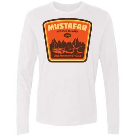 T-Shirts White / Small Volcanic Hiking Trails Men's Premium Long Sleeve