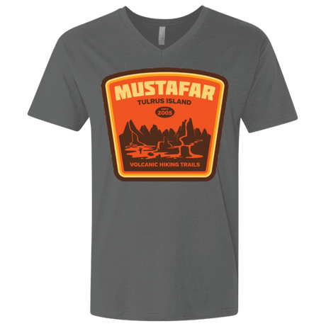 T-Shirts Heavy Metal / X-Small Volcanic Hiking Trails Men's Premium V-Neck
