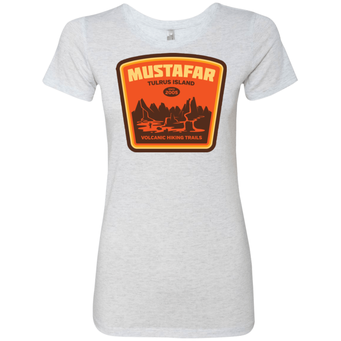 T-Shirts Heather White / Small Volcanic Hiking Trails Women's Triblend T-Shirt