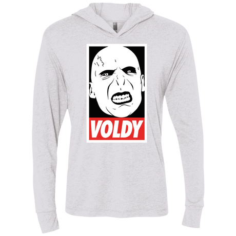 T-Shirts Heather White / X-Small Voldy Triblend Long Sleeve Hoodie Tee