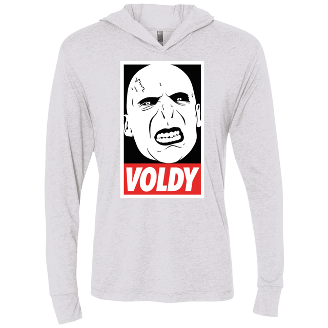T-Shirts Heather White / X-Small Voldy Triblend Long Sleeve Hoodie Tee