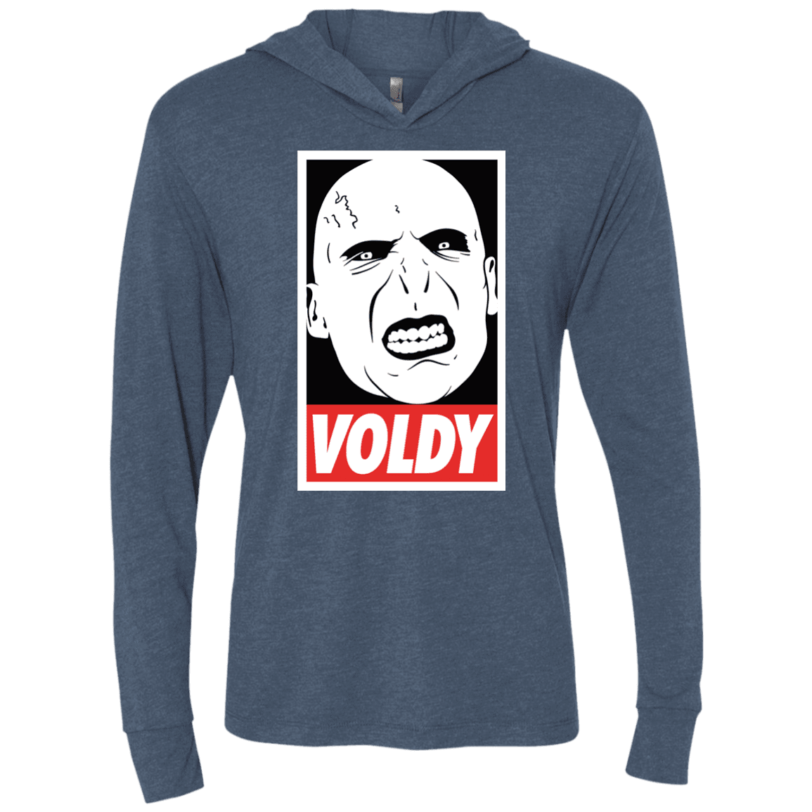 T-Shirts Indigo / X-Small Voldy Triblend Long Sleeve Hoodie Tee