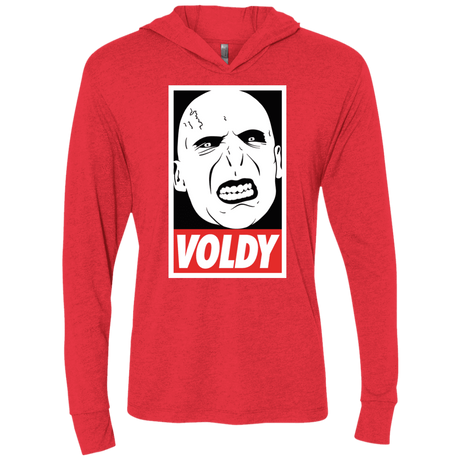 T-Shirts Vintage Red / X-Small Voldy Triblend Long Sleeve Hoodie Tee