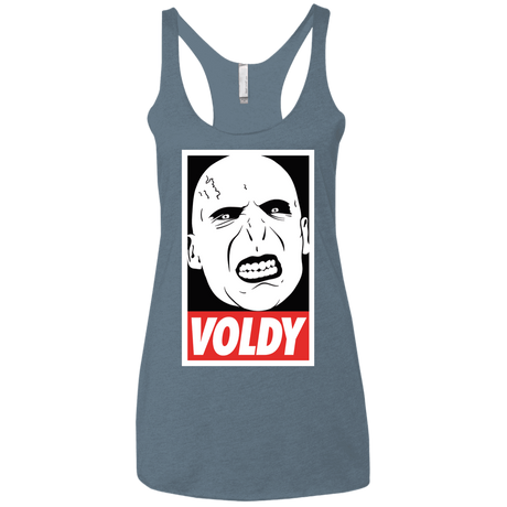 T-Shirts Indigo / X-Small Voldy Women's Triblend Racerback Tank