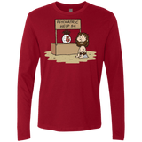 T-Shirts Cardinal / Small Volleyball Help Men's Premium Long Sleeve