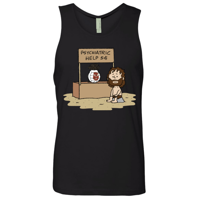 T-Shirts Black / Small Volleyball Help Men's Premium Tank Top