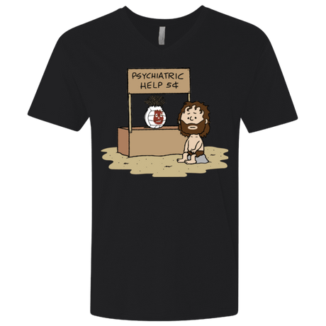 T-Shirts Black / X-Small Volleyball Help Men's Premium V-Neck