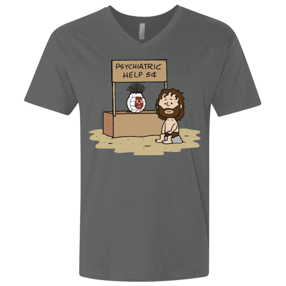 T-Shirts Heavy Metal / X-Small Volleyball Help Men's Premium V-Neck