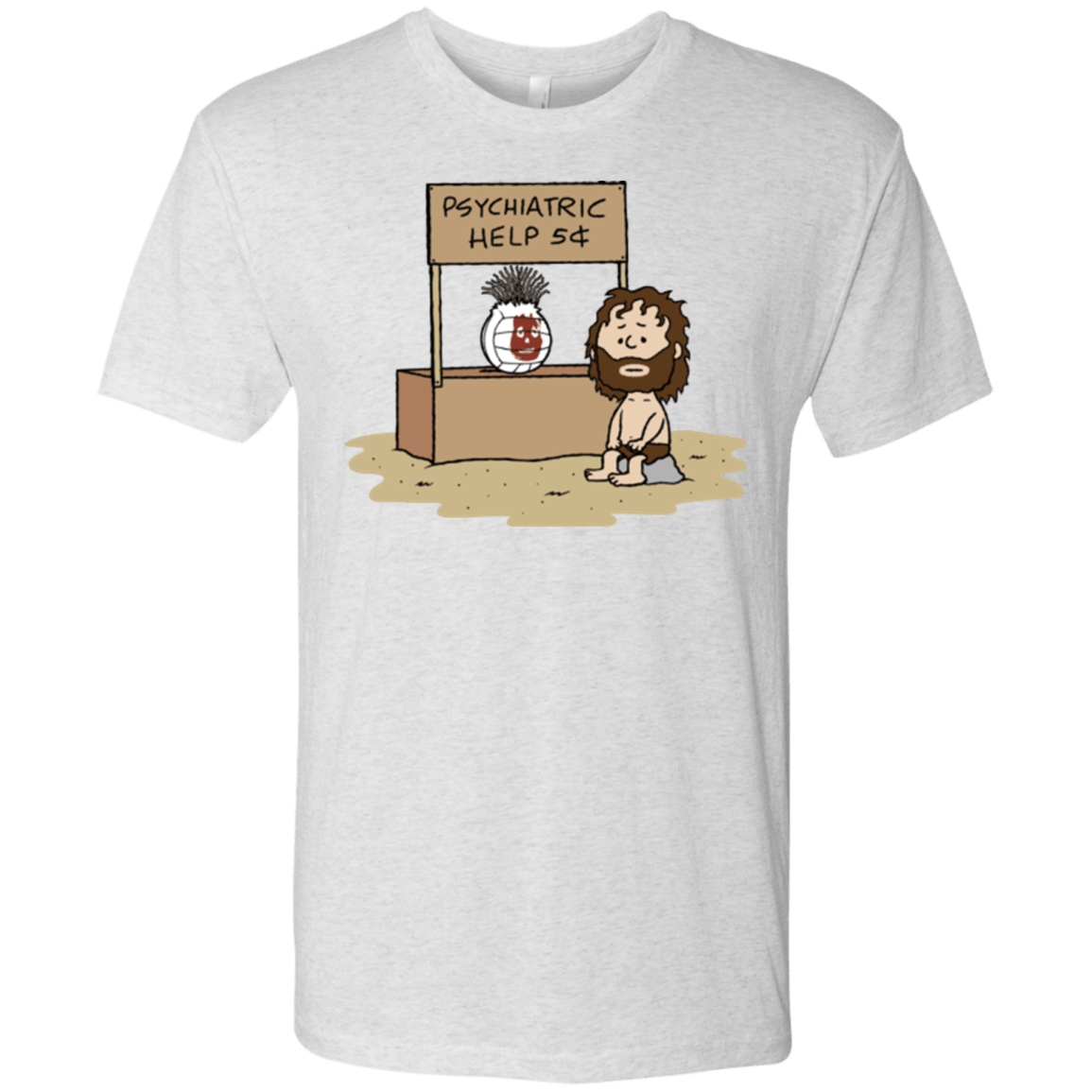 T-Shirts Heather White / Small Volleyball Help Men's Triblend T-Shirt