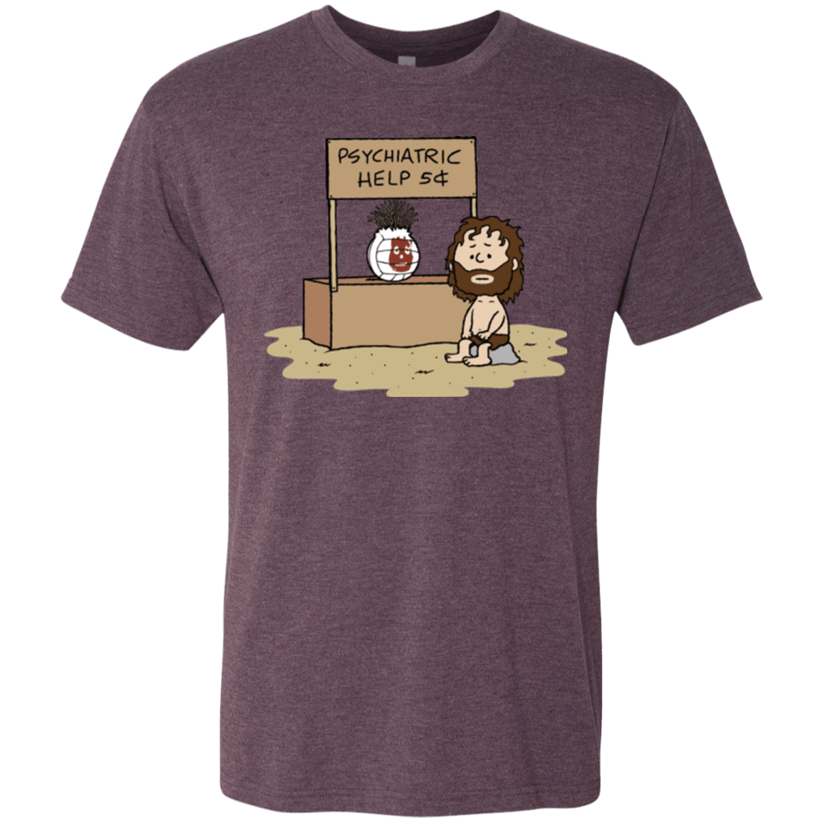 T-Shirts Vintage Purple / Small Volleyball Help Men's Triblend T-Shirt