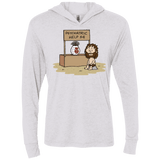 T-Shirts Heather White / X-Small Volleyball Help Triblend Long Sleeve Hoodie Tee