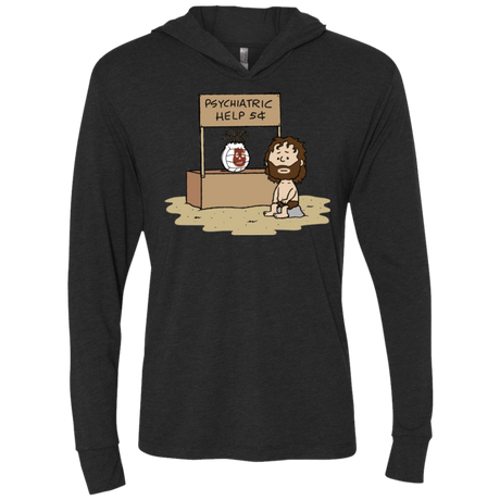 T-Shirts Vintage Black / X-Small Volleyball Help Triblend Long Sleeve Hoodie Tee