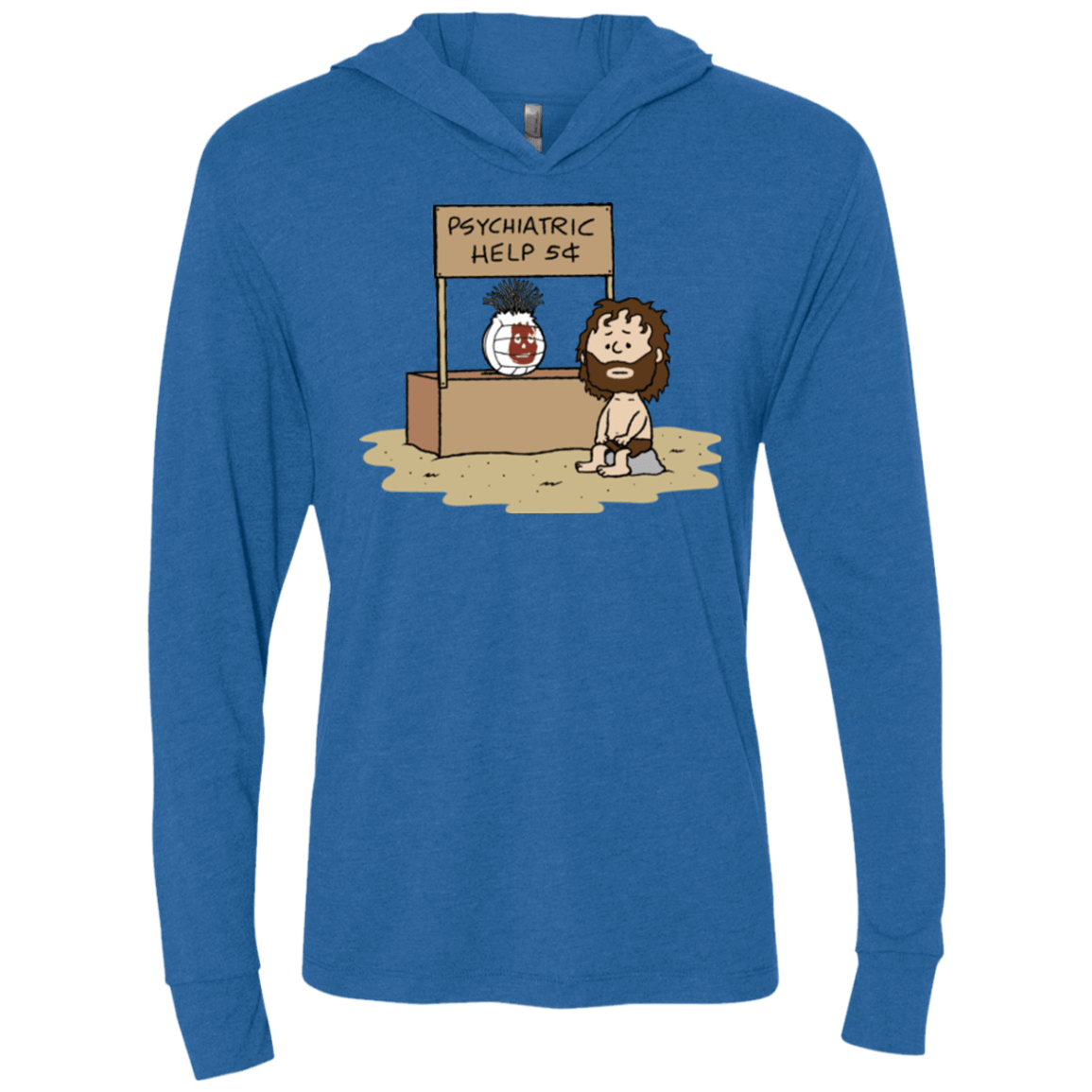 T-Shirts Vintage Royal / X-Small Volleyball Help Triblend Long Sleeve Hoodie Tee