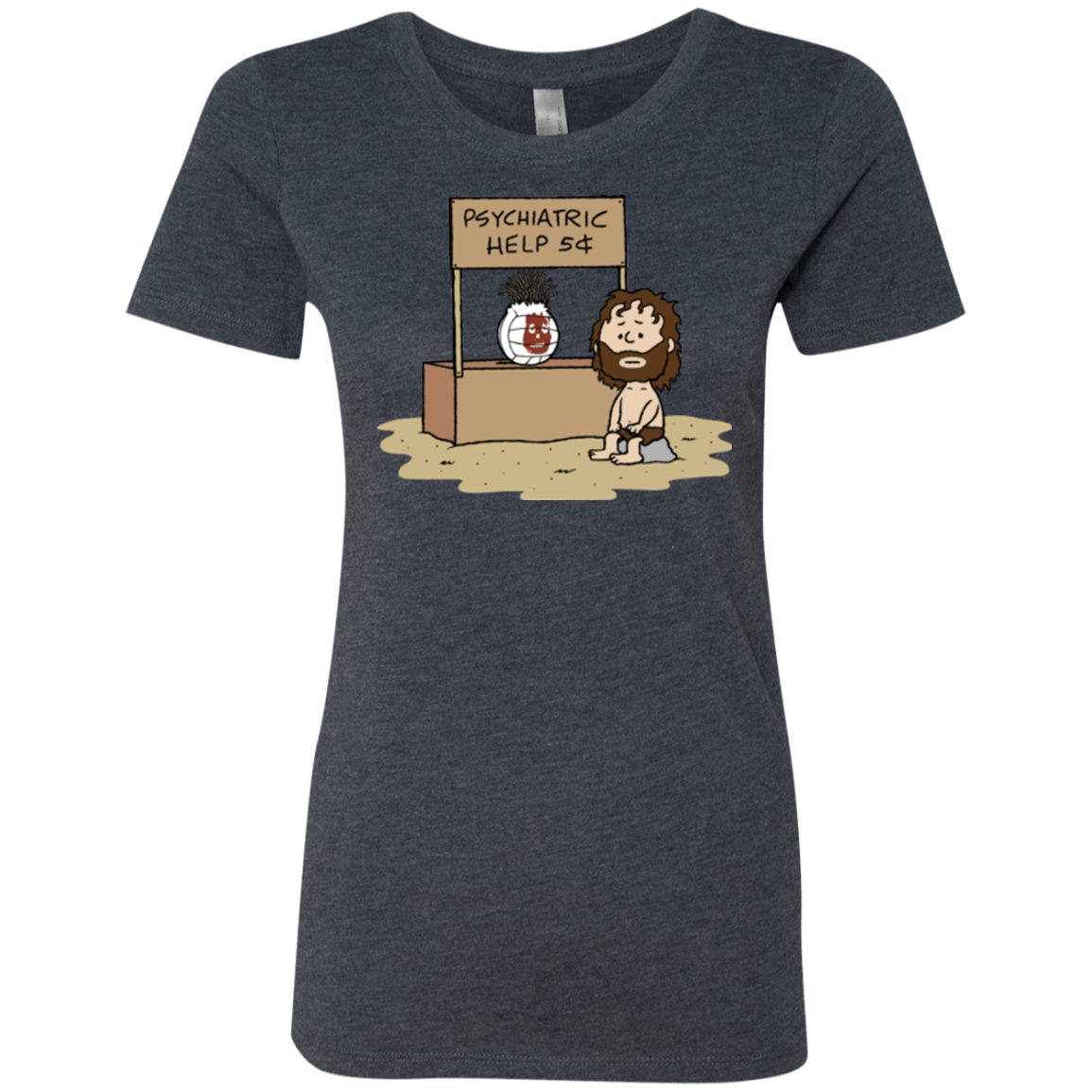 T-Shirts Vintage Navy / Small Volleyball Help Women's Triblend T-Shirt