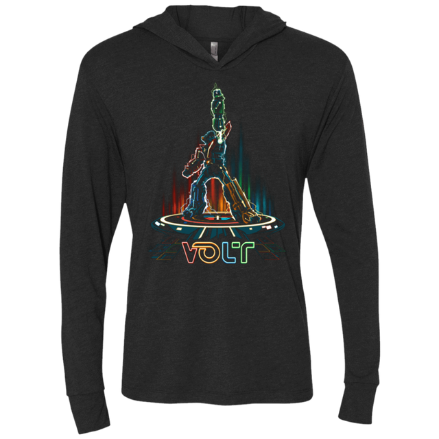T-Shirts Vintage Black / X-Small VOLT(Tron) Triblend Long Sleeve Hoodie Tee
