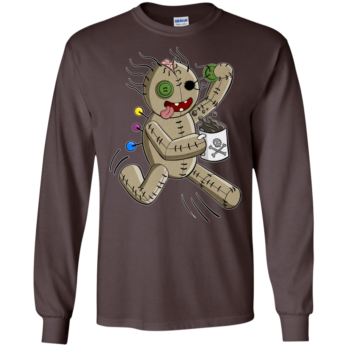 T-Shirts Dark Chocolate / S Voodoo Coffee Runner Long Sleeve T-Shirt