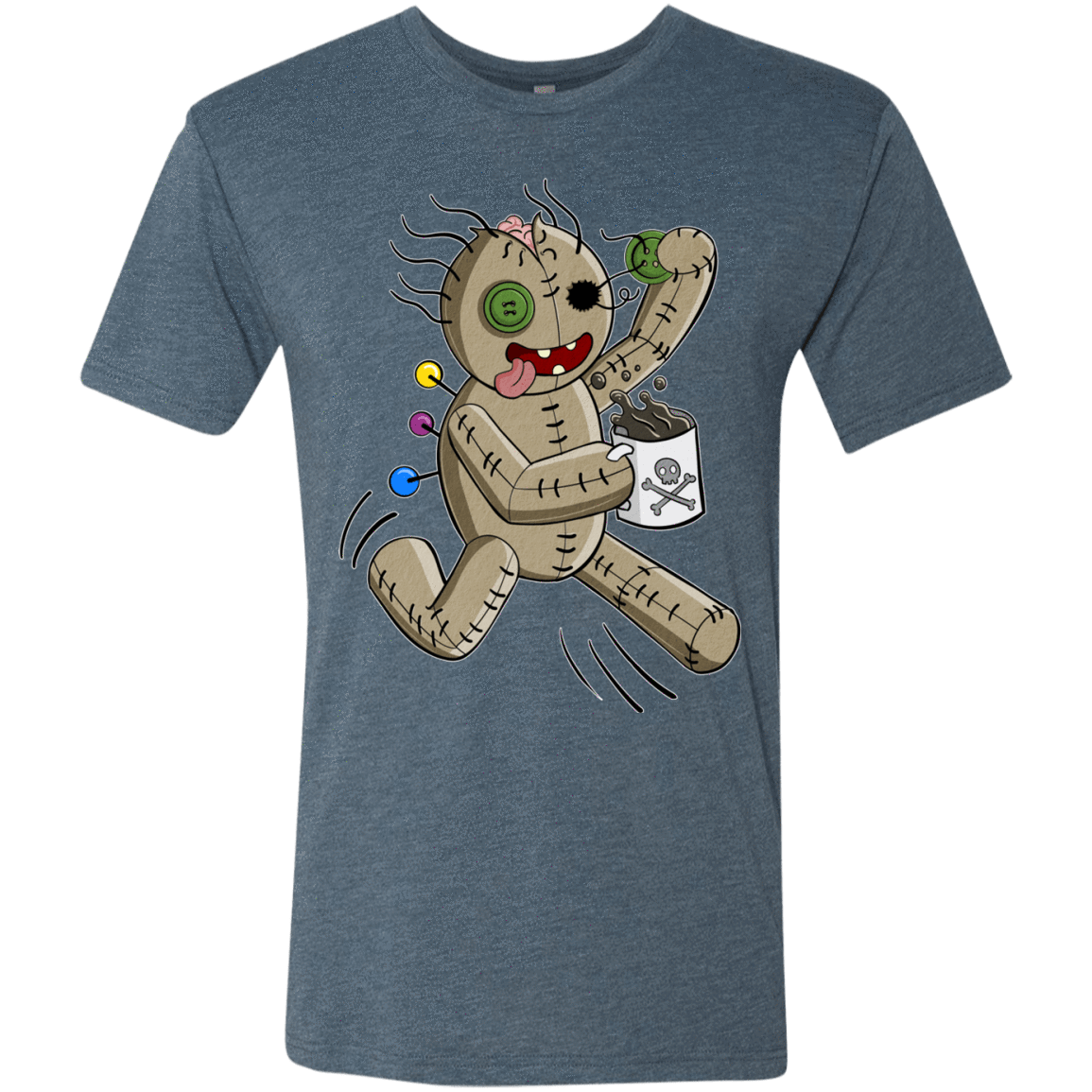 T-Shirts Indigo / S Voodoo Coffee Runner Men's Triblend T-Shirt