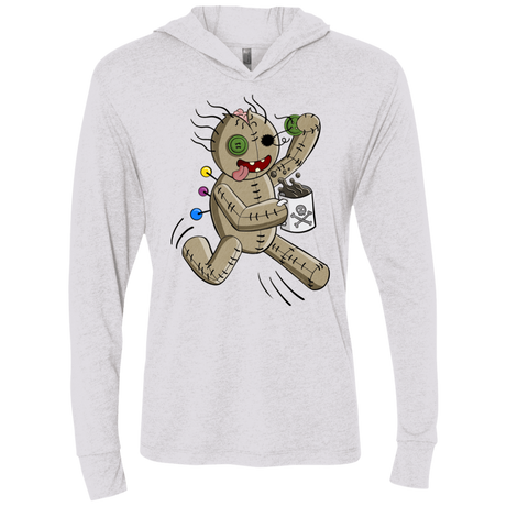 T-Shirts Heather White / X-Small Voodoo Coffee Runner Triblend Long Sleeve Hoodie Tee