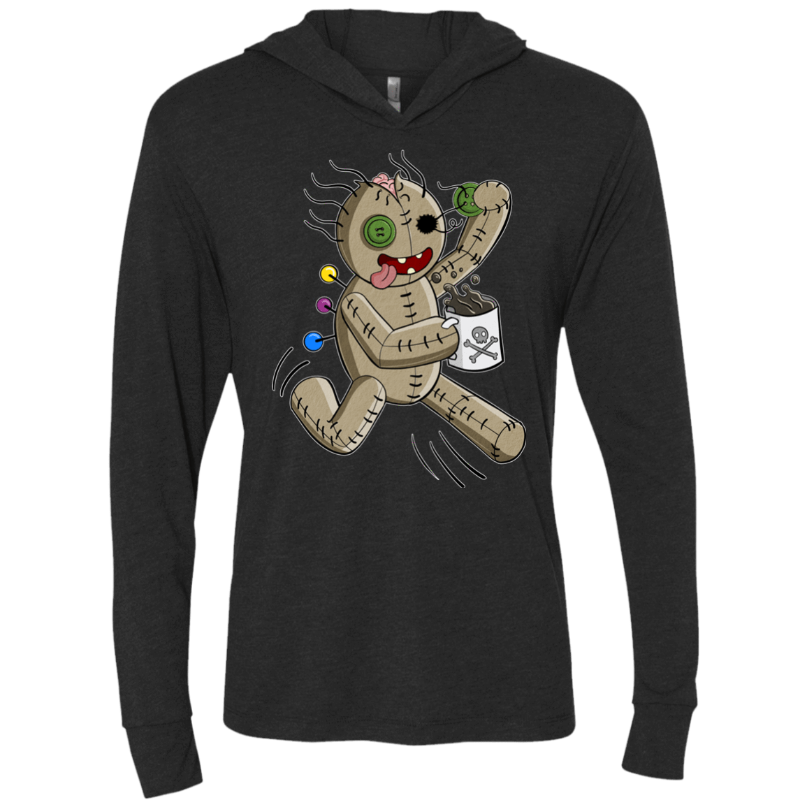 T-Shirts Vintage Black / X-Small Voodoo Coffee Runner Triblend Long Sleeve Hoodie Tee